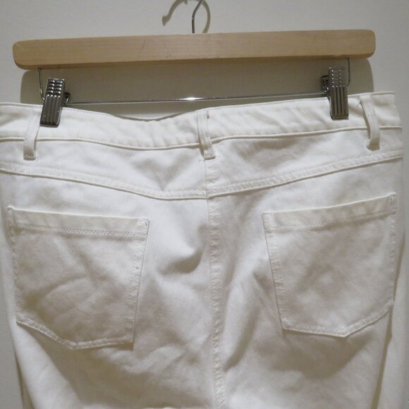 J. MCLAUGHLIN Lexi 4 Way Stretch Slim Leg Jeans in White Denim Preppy - Size 10 - Picture 11 of 14